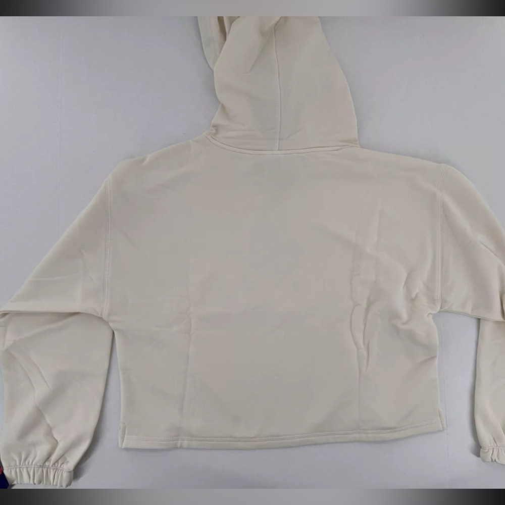 Champion Hoodie Sweatshirt Cropped Sz S Soft Touch Gym Minimalist White Casual‌ - Picture 5 of 11